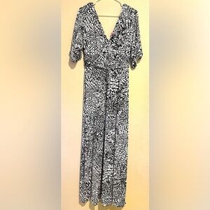 LILLY PULITZER Parigi Black & White Maxi Dress, Size L